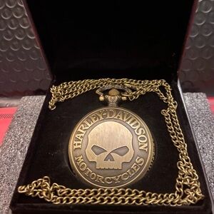 L- - HD Willie G Pocket Watch with Luxury Leather Case